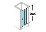Křídlové dveře Huppe Design Pure skládací, szer. 70 cm, wys. 200 cm, chrom, sklo z Anti-Plaque