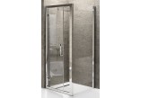 Dveře sprchové otočné Novellini Kuadra G 66-72 cm, profil chrom, sklo čiré