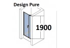 Dveře do niky Huppe Design Pure skládací z boční částí, szer. 100 cm, wys. 190 cm, chrom, čiré sklo z Anti Plaque