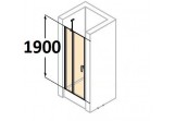 Dveře sprchové Huppe Design Pure křídlové s pevným segmentem, szer. 90 cm, profil chrom eloxal, sklo s povrchem Anti-Plque