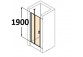 Křídlové dveře sprchové Huppe Design 501 - s pevným segmentem , szer. 900 mm, profil chrom eloxal, sklo s povrchem Anti-Plaque- sanitbuy.pl