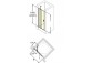 Křídlové dveře sprchové Huppe Design 501 - s pevným segmentem , szer. 900 mm, profil chrom eloxal, sklo s povrchem Anti-Plaque- sanitbuy.pl