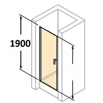 Křídlové dveře sprchové Huppe Design 501 - , szer. 1000mm, s povrchem Anti-Plaque- sanitbuy.pl