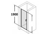 Dveře sprchové Huppe Design Pure - křídlové, szer. 90 cm, stříbrná matná, čiré s povrchem Anti-Plaque