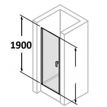 Křídlové dveře sprchové Huppe Design 501 - , szer. 800mm, profil chrom eloxal- sanitbuy.pl