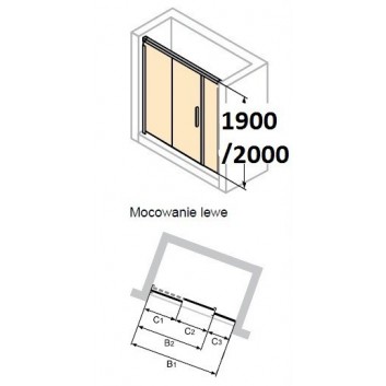 Dveře sprchové Huppe Design 501 - skládací, szer. 800 mm- sanitbuy.pl