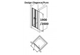 Dveře sprchové Huppe Design 501 - skládací, szer. 800 mm- sanitbuy.pl