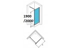 Pevná boční stěna Huppe Design Pure 70 cm, wys. 200 cm, chrom, čiré z AntiPlaque