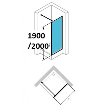 Dveře sprchové Huppe Design 501 - skládací, szer. 800 mm- sanitbuy.pl