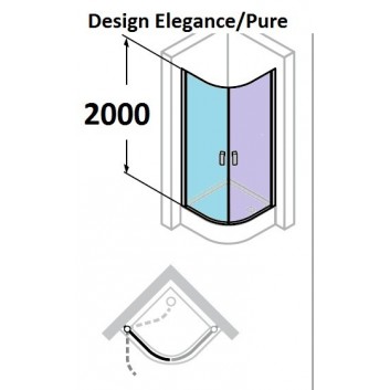 Dveře sprchové Huppe Design 501 - skládací, szer. 800 mm- sanitbuy.pl