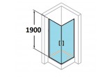 Sprchový kout wejście Narożne Huppe Classics 2 80x80 cm, výška190 cm, stříbrná matná, čiré sklo 