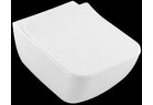 Mísa Villeroy & Boch Venticello 375x56 cm, závěsná, bez splachovacího okruhu + sedadlo s pozvolným sklápěním tenké Slimseat Line