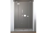 Dveře do niky z dwiema ściankami stałymi Essenza New DWJS 110 cm, LEWE, chrom, čiré sklo EasyClean