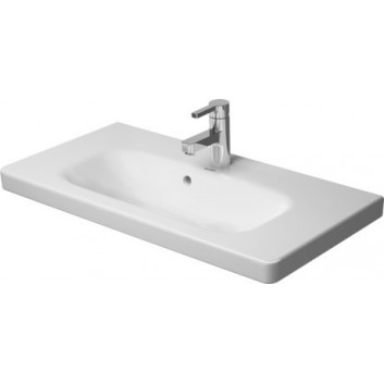 Jednootvorové umyvadlo s přepadem Duravit Darling New 550x480 mm, - sanitbuy.pl