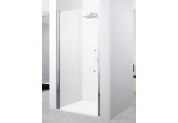 Dveře prysznicowej do niky Novellini Young 2.0 1B 80 jednokřídlové, zakres regulacji 77-81 cm, profil chrom, čiré sklo