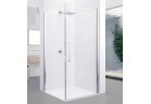 Sprchový kout Novellini Young 2.0 G+F rohová, dveře jednokřídlové i pevná boční stěna stálá, zakres regulacji 87-89 cm, profil chrom, čiré sklo , k montáži s vaničkou