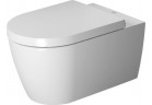 Mísa Duravit Me by Starck Rimless 37x57 cm, závěsná, bez splachovacího okruhu+sedadlo s pozvolným sklápěním