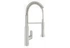 Dřezová baterie GROHE K7 1/2", stojící, wys. 539 mm, supersteel, s výsuvnou sprchou
