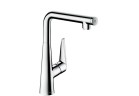 Dřezová baterie páková Hansgrohe Talis Select S stojící, wys. 339 mm, ušlechtilá ocel, otočné výtokové rameno