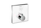 Baterie termostatická Hansgrohe ShowerSelect Glass podomítková, el. vnější, bílý/chrom, 1 přijímač