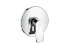 Sprchová baterie 1 držák Hansgrohe Metris podomítková, el. vnější, chrom, HighFlow 1-přijímač