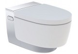  Souprava Geberit AquaClean Mera Comfort - urządzenie WC s funkcí higieny intymnej, 38x58 cm, mísa bílá s povrchem KeraTect, panel dekorační chrom