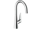 Dřezová baterie 1 držák Hansgrohe Talis S 260 wys. 400 mm, ušlechtilá ocel, otočné výtokové rameno