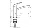 Bateria kuchenna 1-uchwytowa Hansgrohe Logis 160 wys. 271 mm, chrom- sanitbuy.pl