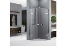 Čtvercový sprchový kout Novellini Gala 90 čtvrtkruhový, 2 křídla otwierane i 2 pola stałe, zakres regulacji 86,5-89 cm, profil chrom, čiré sklo, k montáži bez profilu przyściennego