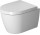 Mísa WC závěsná Compact Duravit Me by Starck Rimless bez splachovacího okruhu+sedadlo s pozvolným sklápěním široká, bílá, 48 x 36 cm, bílá