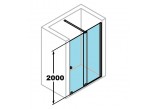 Dveře posuvné Huppe Xtensa Pure 1101-1200 mm, pravé stříbrný lesklý profil, sklo čiré Anti-Plaque