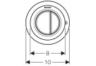 Tlačítko uruchamiający do WC Geberit Sigma 01 pneumatyczny, ręczny, dwudzielny, podomítkový, chrom lesklá, meblowy