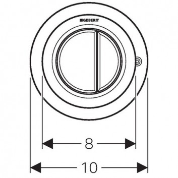 Tlačítko uruchamiający do WC Geberit Sigma 01 pneumatyczny, ręczny, dwudzielny, podomítkový, Sigma 8 cm- sanitbuy.pl
