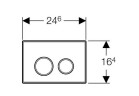 Tlačítko uruchamiający do WC Geberit Sigma 20 bílý/zlatá/bílý, 2 zakresy