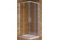 Čtvercový sprchový kout Hüppe ena 2.0 dveře posuvné dvojdílné, stříbrný lesk, čiré Anti-Plaque- sanitbuy.pl