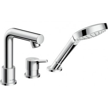 Vanová baterie Hansgrohe Talis S, 3otvorová, k montáži na okraj vany, DN15, chrom- sanitbuy.pl