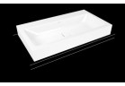 Umyvadlo na postavení na desku Kaldewei Cono 90 x 50 x 12 cm, ocelový, bílá, otvor na baterii, bez přepadu, powierzchnia uszlachetniona