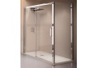 Dveře sprchové posuvné Novellini Kuadra 2P 96-102 cm pravé, profil chrom, čiré sklo 