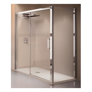 Drzwi prysznicowe przesuwane Novellini Kuadra 2P 108-114 cm lewe- sanitbuy.pl