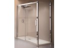 Dveře sprchové posuvné Novellini Kuadra 2P 120-126 cm pravé, profil chrom, čiré sklo 
