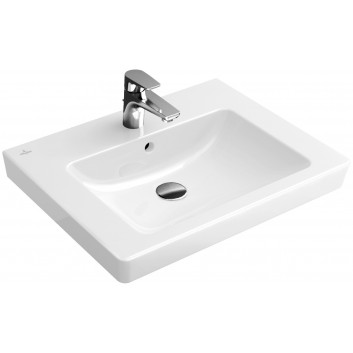 Umyvadlo obdélníková Villeroy & Boch 2.0 bílá alpin CeramicPlus, 55 x 44 cm, pro 3otvorovou armaturu- sanitbuy.pl