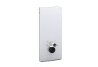 Sanitární modul Geberit Monolith Plus do WC wiszącego, sklo bílé/hliník, H114, připevnění 18 cm
