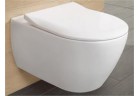 Závěsné wc Villeroy&Boch Subway 2.0 Combi-Pack spolu se sedadlem s pozvolným sklápěním cienką, bez kołnierza wewnętrznego, bílá