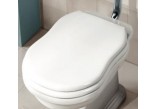 Sedátko WC Flaminia Efi 47 x 35 x 5 cm, dřevo/poliester, bílá lesklá, pánty chromové- sanitbuy.pl