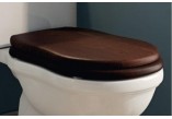 Sedadlo s pozvolným sklápěním s poklopem WC Flaminia Efi 47 x 35 x 5 cm, dřevo SOLID, vlašský ořech, pánty chromové- sanitbuy.pl