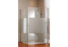 Dveře sprchové Huppe Design Pure skládací, szer. 75 cm, wys. 190 cm, stříbrná matná, sklo z Anti-Plaque