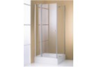 Dveře sprchové Huppe Design- křídlové s pevným segmentem, szer. 800 mm, profil chrom eloxal, sklo s povrchem Anti-Pla