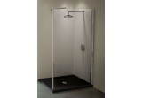 Sprchový kout druhu walk-in přístěnná Novellini Kuadra H 67-70 cm, profil chrom, čiré sklo