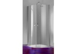 Drzwi prysznicowe Huppe Design 501 - skrzydłowe, szer. 800mm, szkło z powłoką Anti-Plaque - sanitbuy.pl