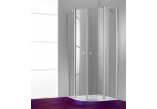 Drzwi prysznicowe Huppe Design 501 - skrzydłowe ze stałym segmentem, szer. 900mm, profil chrom eloxal, szkło z powłoką Anti-Plaq- sanitbuy.pl